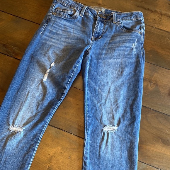 Wit & Wisdom straight leg medium was distressed denim jeans size 4 - Picture 6 of 6